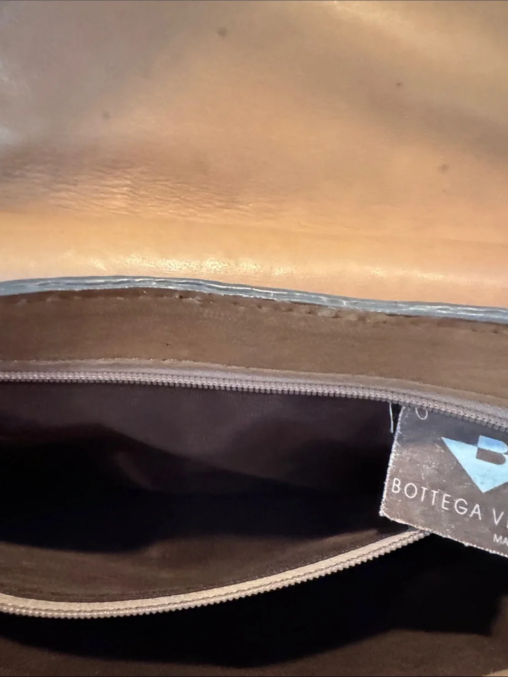 Bottega Veneta Woven Handbag in Cognac Brown